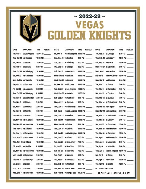 lv golden knights playoff schedule|vegas golden knights printable schedule.